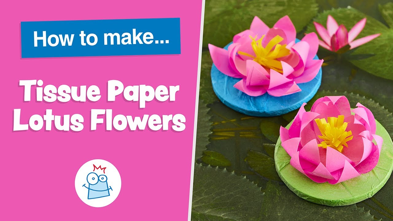 How To Make Round Tissue Paper Flower - DIY Paper Craft 