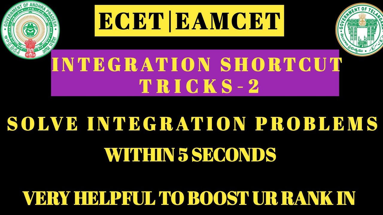 Integration shortcuts tricks for Ecet Eamcet preparation|Integration shortcuts tricks|integration
