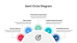 Designing a Semi-Circle Diagram in PowerPoint  #slideegg