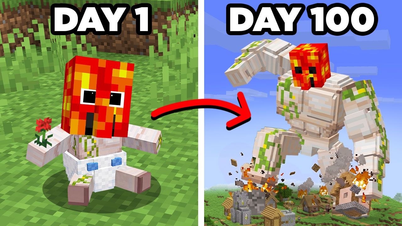 Life as an IRON GOLEM in Minecraft!