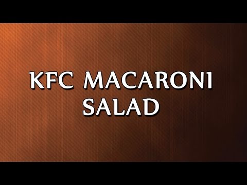 KFC Macaroni Salad | RECIPES | EASY TO LEARN