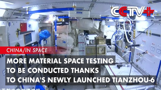 Chinese Astronauts Enter Tianzhou-6 to Unload Cargo - YouTube