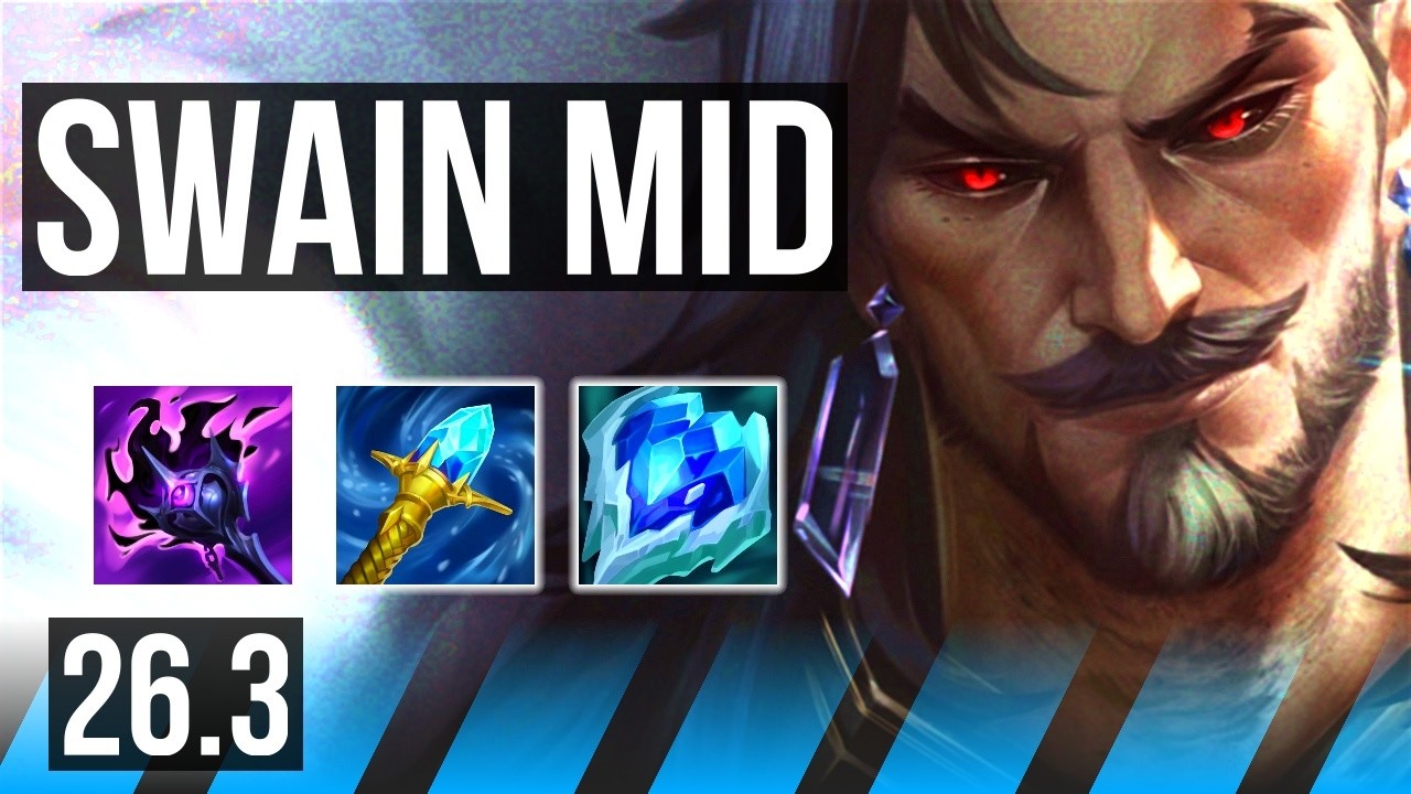SWAIN vs ZAAHEN (MID) | Perfect KDA: 11/0/12 | NA Master | 26.3