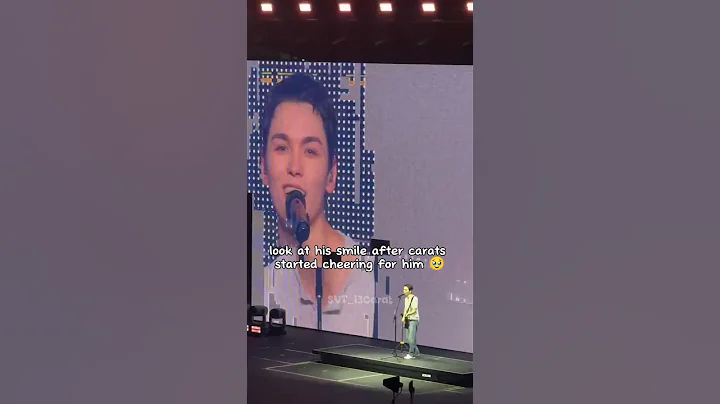 Vernon was so happy after Carats cheers for him😭#vernon#seventeen#carat#shorts#youtubeshorts#dk#dino