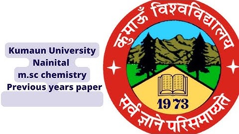 Kumaun University m.sc  ( chemistry )1st semester previous years paper || Group theory paper ||