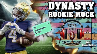 12-Team, 1 QB, PPR, 4-Round Rookie Draft | Monday Night Mock Drafts with Evan