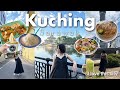 One day exploring kuching sarawak  travel vlog 3  food hunting and finding the best kek lapis