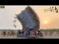 Extreme Power🔥! MF 385 & Al Ghazi Tractor Dangerous Heavy Load Challenge 😱 | 4K Ultra HD | Falak 4K