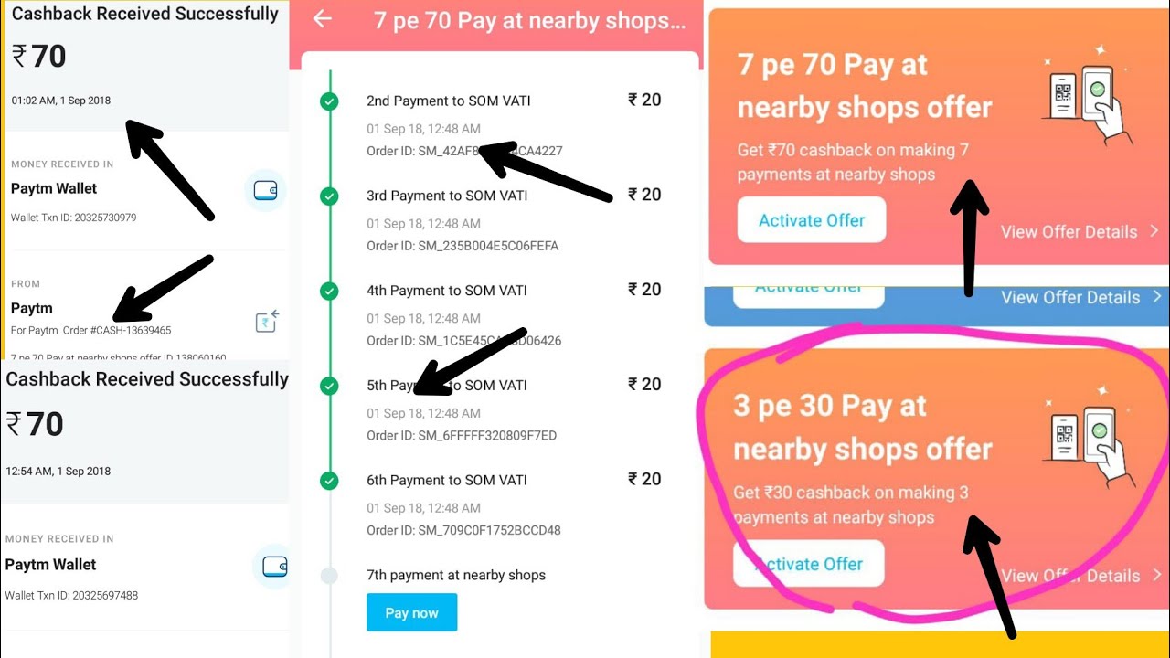 PAYTM 7 PE 70 PER NUMBER TRICK | PAYTM 7 PE 70 OFFER INSTANT CASHBACK || 7 PE 70 NEW UPDATE PAYTM