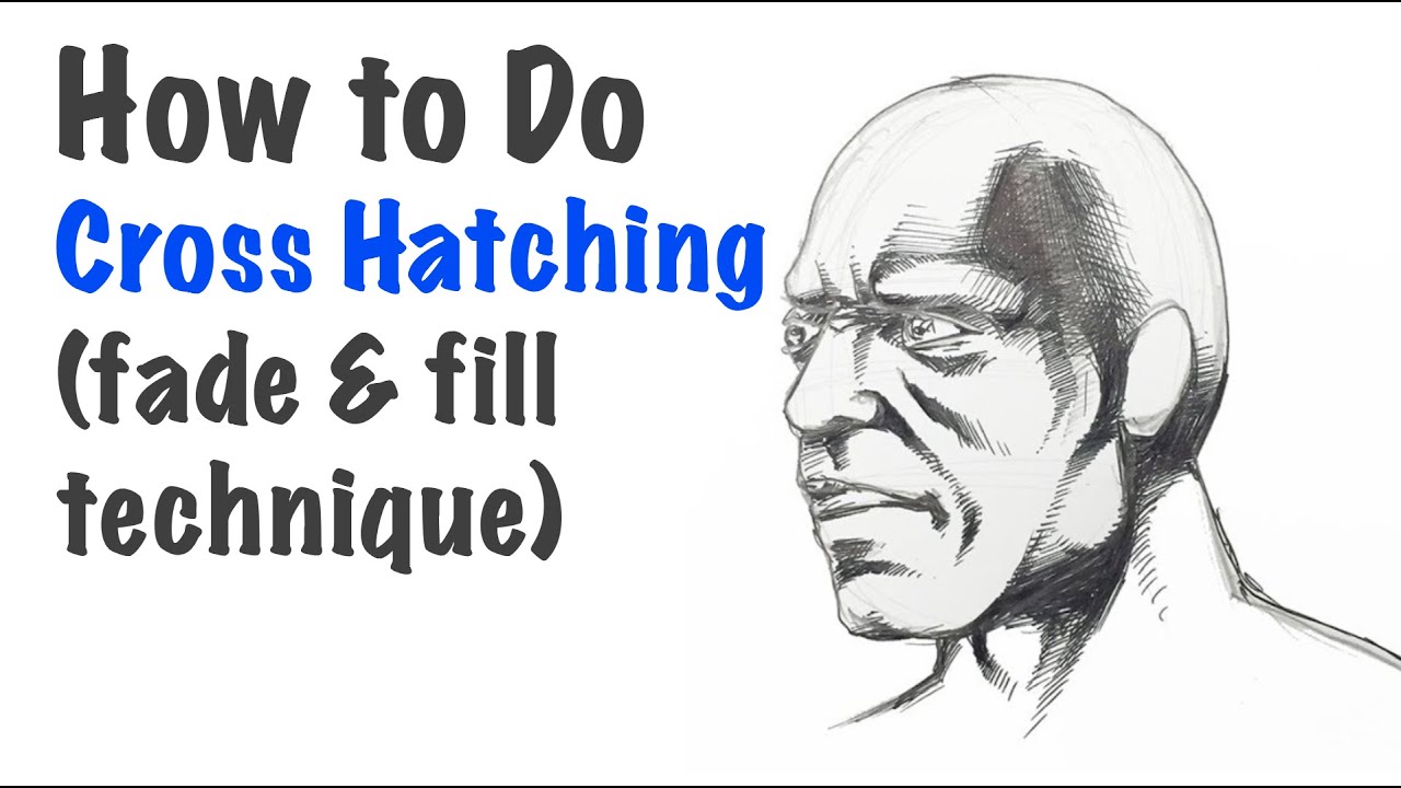 How to do Cross Hatching (fade & fill technique) - YouTube
