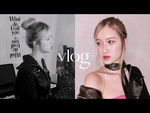 Vlog :: Recording Blackpink Rosé Covers, Filming, Working from Home (eng + chin subbed)