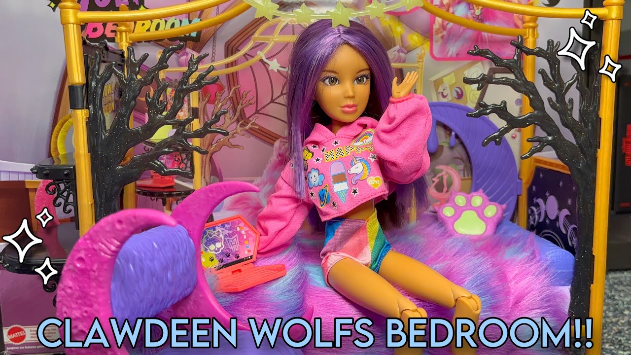 I FINALLY Got The Clawdeen Wolf Bedroom Playset!! Monster High Doll Unboxing + Review!!!💕