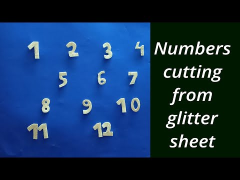 DIY Glitters Numbers | Numbers cutting from Glitter sheets | How to cut numbers from glitter sheets
