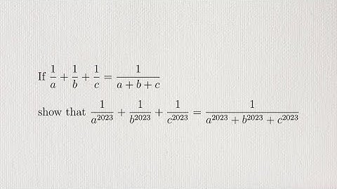 What can you get from 1/a+1/b+1/c=1/(a+b+c)