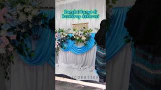 Cara rangkai bunga di backdrop naik turun tema biru #dekorasi #backdrop #rangkaian #shorts #fyp