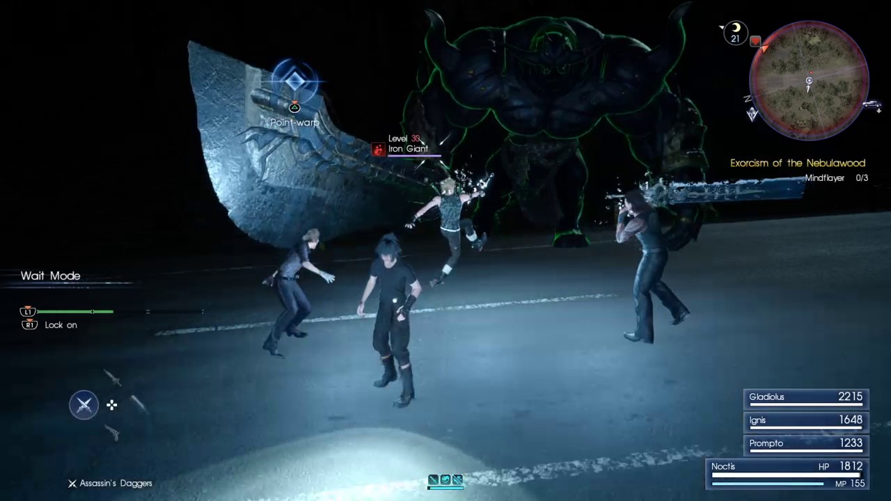 FINAL FANTASY XV. Nighttime nasty daemons - YouTube