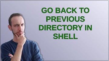 Go back to previous directory in shell