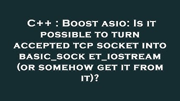 C++ : Boost asio: Is it possible to turn accepted tcp socket into basic_socket_iostream (or somehow