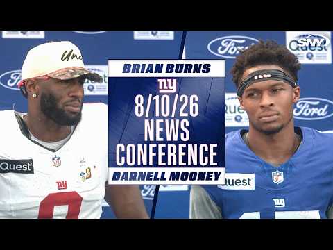 Brian Burns and Darnell Mooney talk QB Jaxson Dart, overall Giants mindset