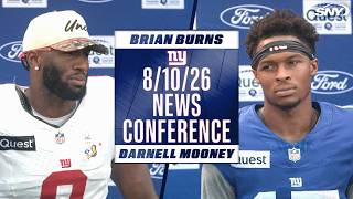 Brian Burns and Darnell Mooney talk QB Jaxson Dart, overall Giants mindset