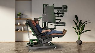 Zero Gravity Workstation 0b-XL with Two Curved Monitors