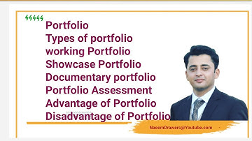 Portfolio, Types of portfolio, working, showcase, documentary portfolio, portfolio Assessment