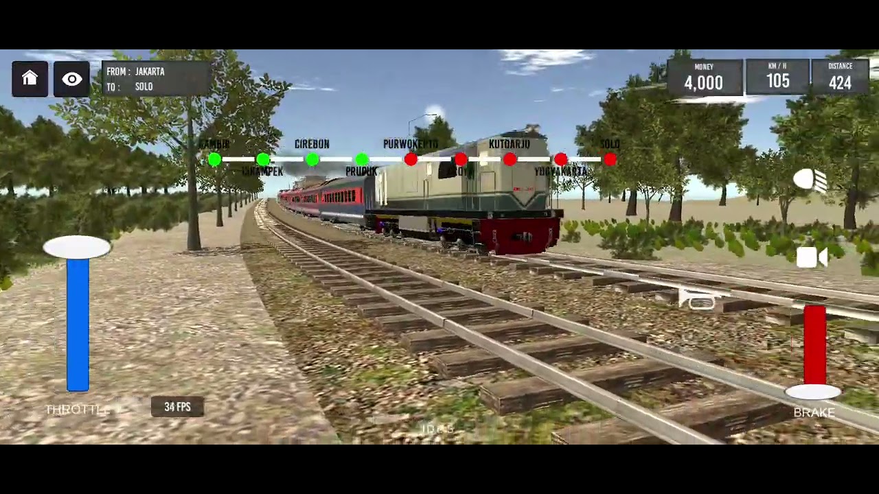 🚆 IDBS Indonesia Train Simulator Gameplay Hindi 🚆 game ka video 