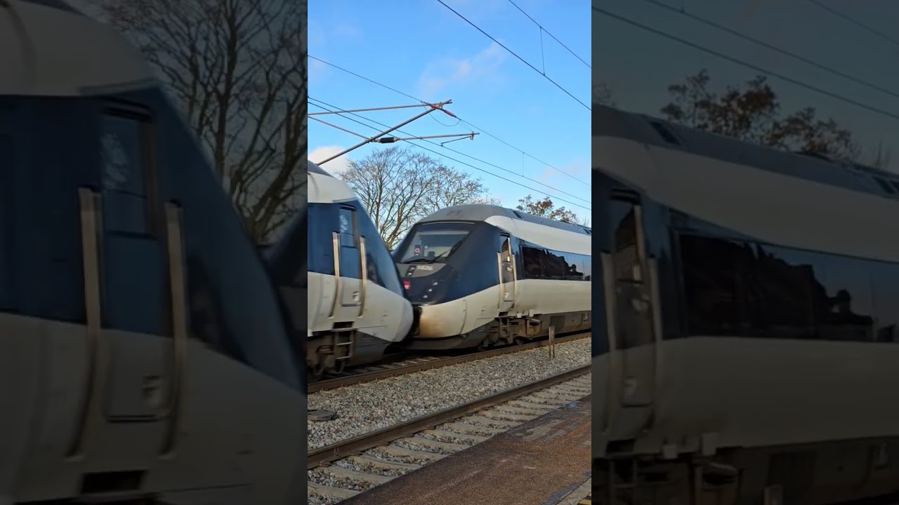 DSB litra MG IC4 med intercitytoget mod Århus H på Viby Sjælland Station 