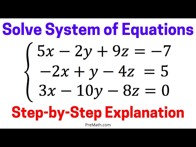 Solve a System of 3 Equations with 3 Variables using Cramer's Rule | Simple and In-Depth Tutorial class=