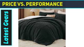 BEDELITE Fluffy King Size Sherpa Comforter Set – Best Super Soft Black Bedding