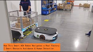 🔧 Automated Guided Vehicle AGV Robot Navigates a Real Factory