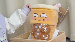 Bubble Boba Plush Toy Pillow Snack Storage Bag | Jiliplushie #plushtoys #bubbletea #customized screenshot 5