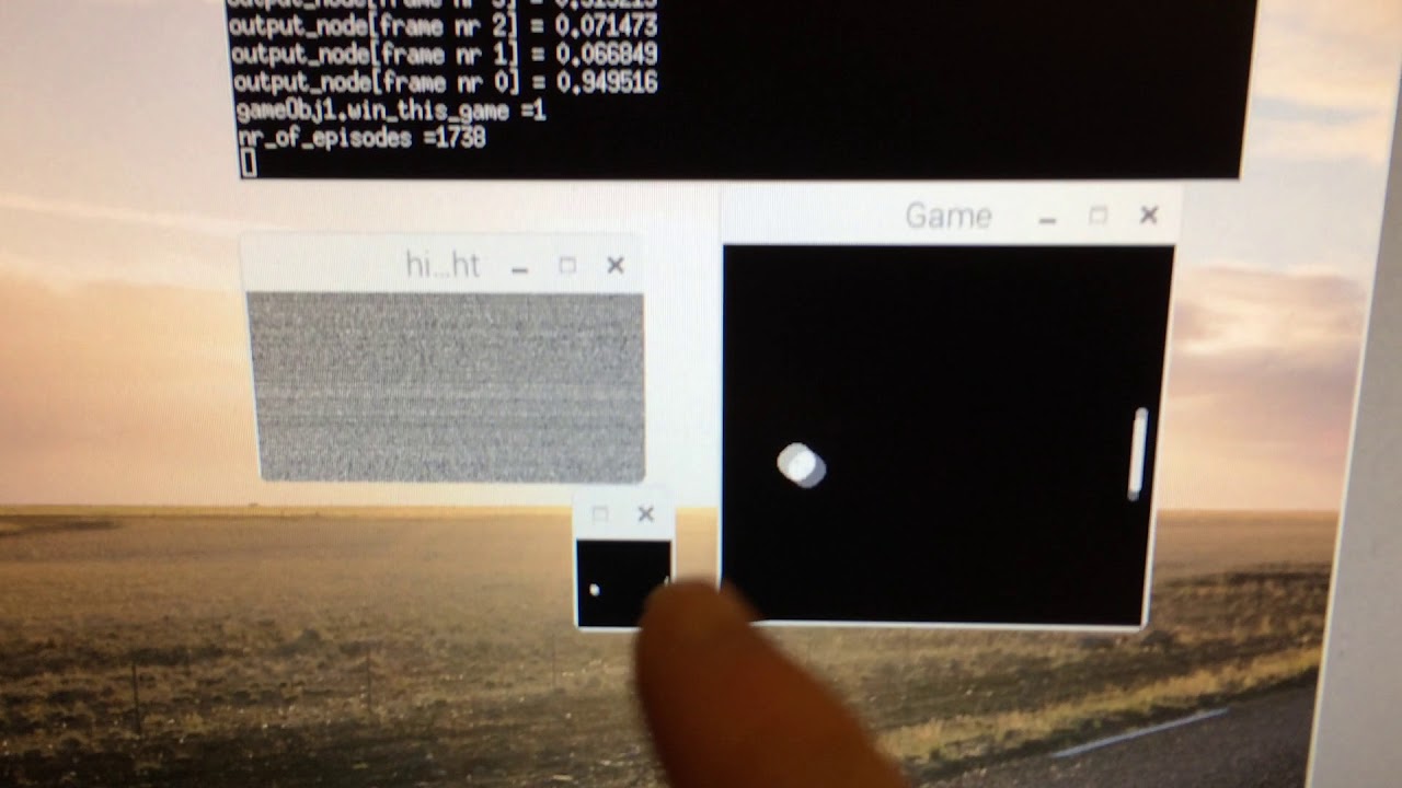 Reinforcement Machine Learning Pong from Pixel C++ Raspberry Pi - YouTube