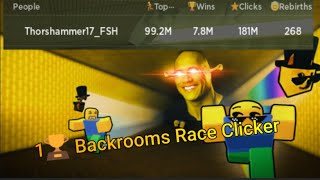 1Top Speed In🏆Backrooms Race Clicker Top 5 Rebirth