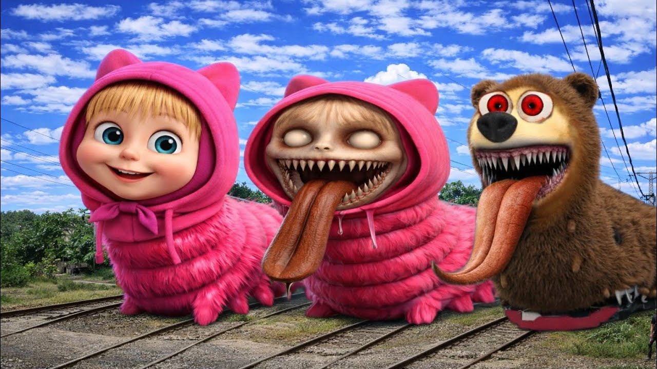 Detik Detik Munculnya Kereta KRL Ulat Marsha, Hantu Marsha Exe Vs Kereta Beruang Exe Diperlintasan