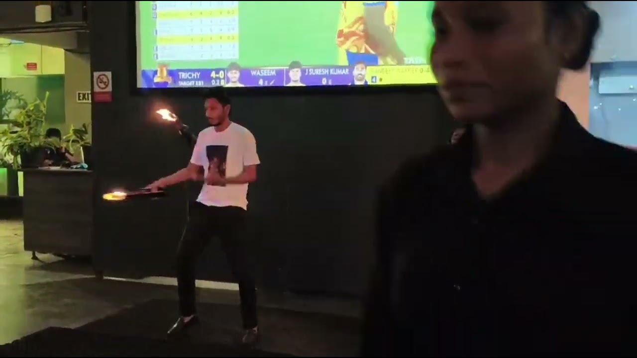 Fire flaming (bartender show)