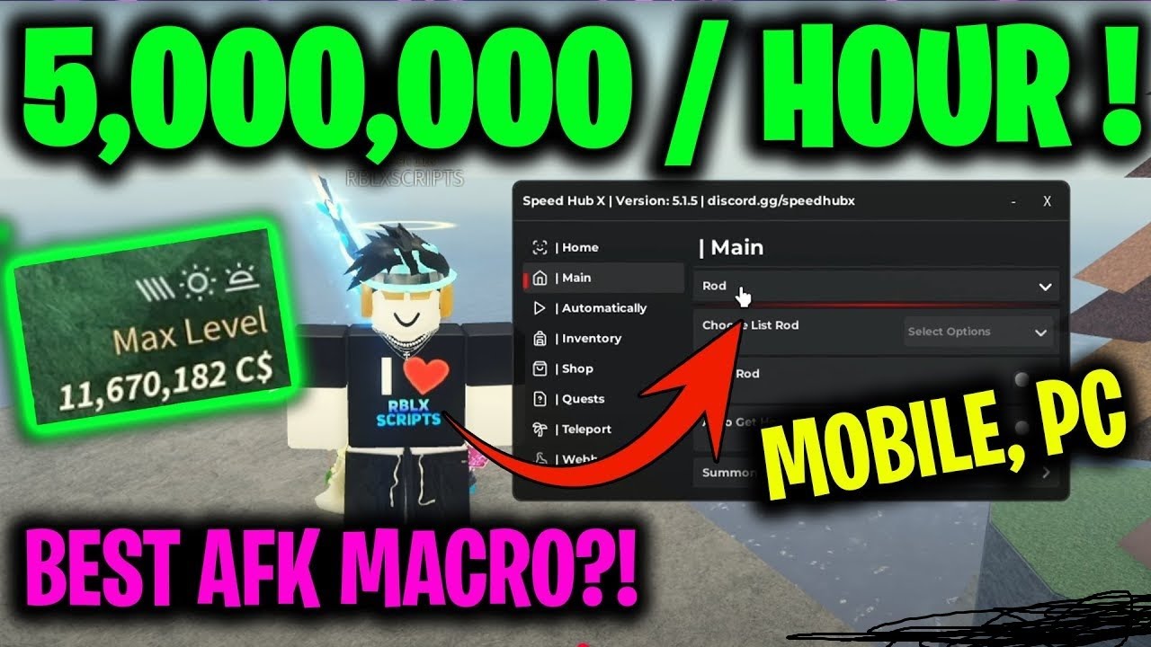 [ NEW ] The BEST Fisch Macro on Mobile & PC? 🐟 How to AFK MACRO in ...
