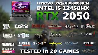 Lenovo LOQ- RTX 2050 + Intel i5 12450HX Gaming Benchmark Test | Tested in 20 Games in 2026 |
