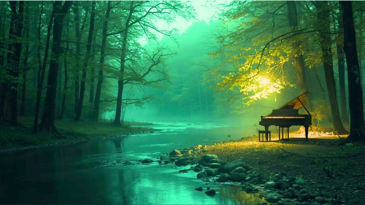 Forest Piano & Harp — Deep Sleep Music for Peaceful Night Relaxation