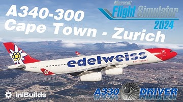 Airbus A340-300 Stormy Arrival into Zurich | Cape Town - Zurich Full Flight | Real A330 Pilot
