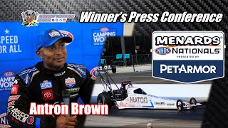 NHRA Heartland Nationals Winner's Press Conference - Antron Brown | Top Fuel | Drag Racing