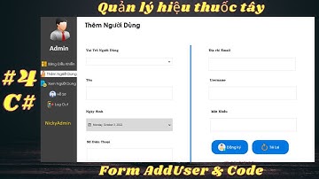 #4 Chương Trình Quản Lý Hiệu Thuốc Tây - Form AddUser