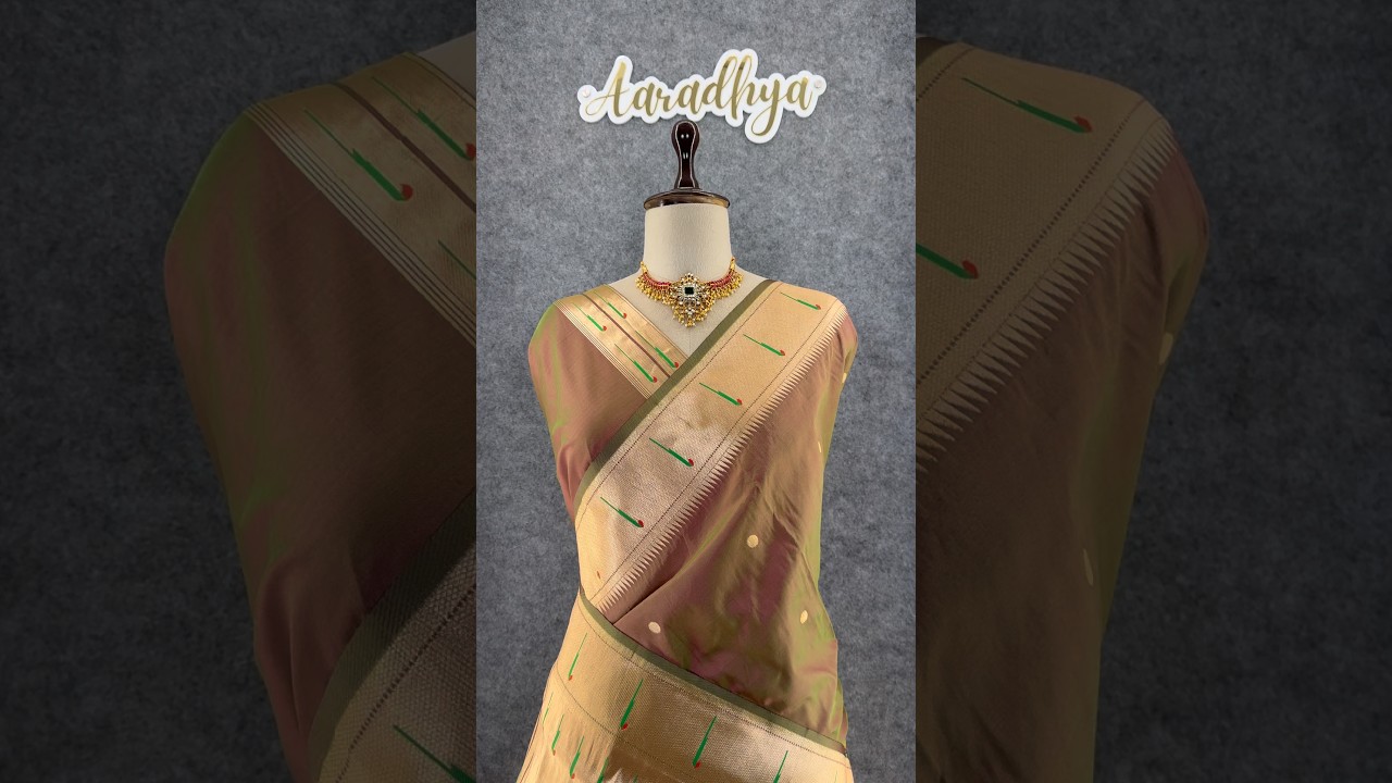 Kanchivaram Paithani Silk Big Parrot Zari Border Saree