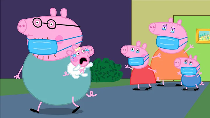 Daddy Pig carries Evie Pig into quarantine area - Peppa Funny Animation