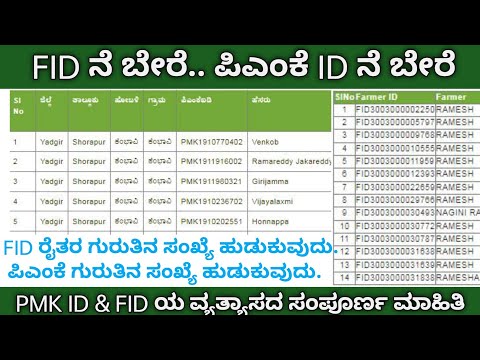 Farmer ID FID and PMKisan ID Difference | ರೈತರ ಗುರುತಿನ ಸಂಖ್ಯೆ ಬೇರೆ ಪಿಎಂಕೆ ಗುರುತಿನ ಸಂಖ್ಯೆ ಬೇರೆ #fid