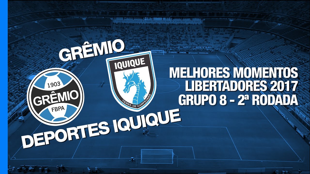 Melhores Momentos - Grêmio 3 x 2 Deportes Iquique - Libertadores - 11/04/2017