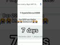 7 seven days left😭😭😭😭 #2025