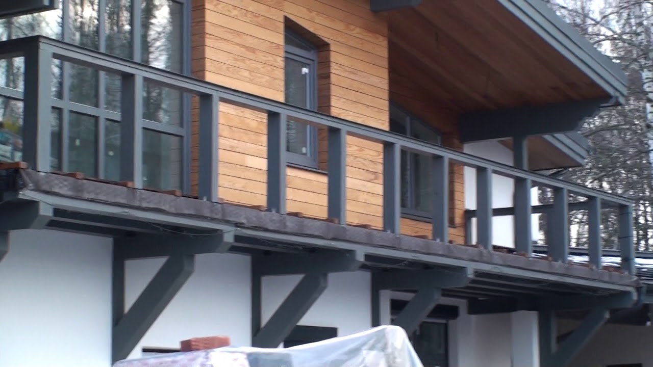 Облицовка фасадов газобетонного дома планкеном и декоративной ...