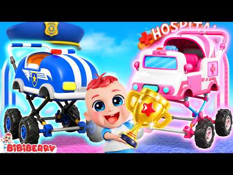 Toy Car Song | Cars Rescue Squad | Wheels On The Bus | Bibiberry Nursery Rhymes