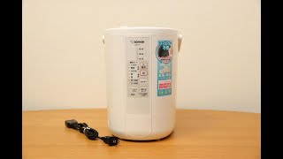 象印スチーム式加湿器EE-RP50 蒸気吹き出し【加湿時の様子】 - YouTube